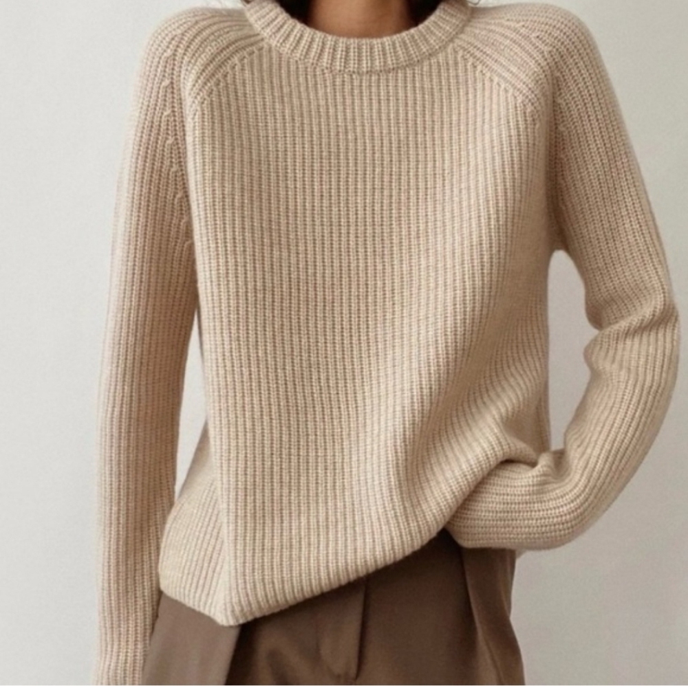 NWT Jenni Kayne Cashmere Fisherman Knit Sweater - Picture 2 of 10